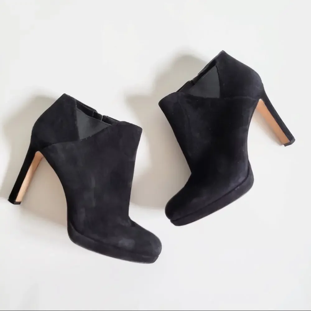 Via Spiga Black Suede Belinda Bootie